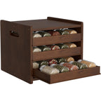 4-Tier Wooden Pull Out Spice Rack with Dividers
