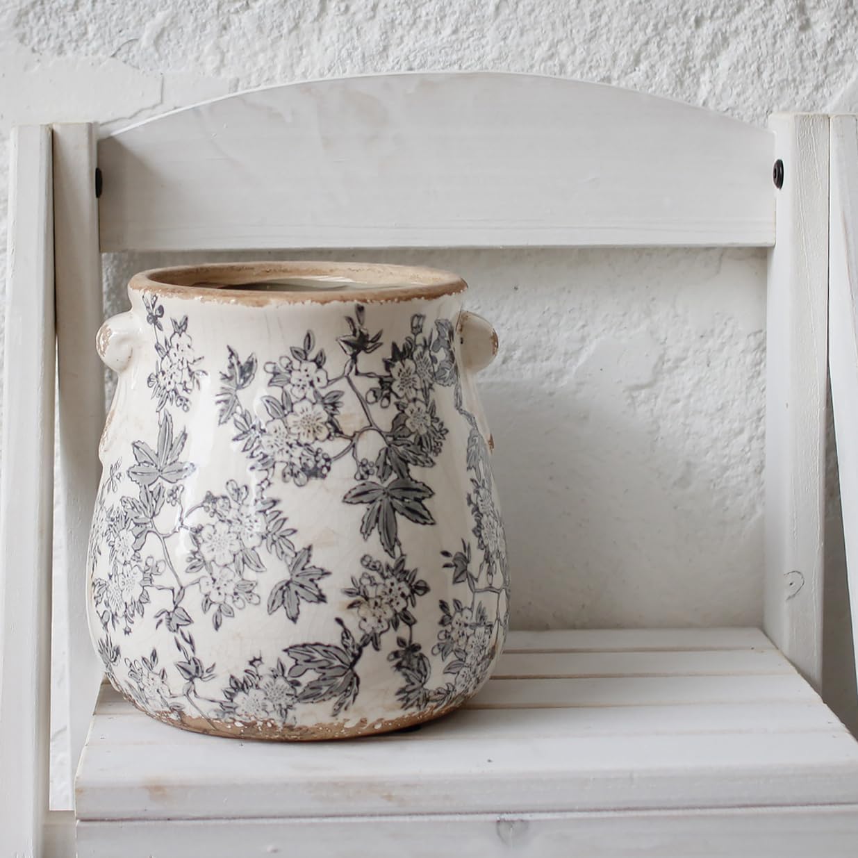 Rustic Farmhouse Ceramic Planter Vase