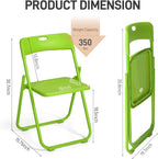 4-Pack Green Plastic Folding Chairs