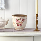 7.5" Tuscan Floral Print Ceramic Planter