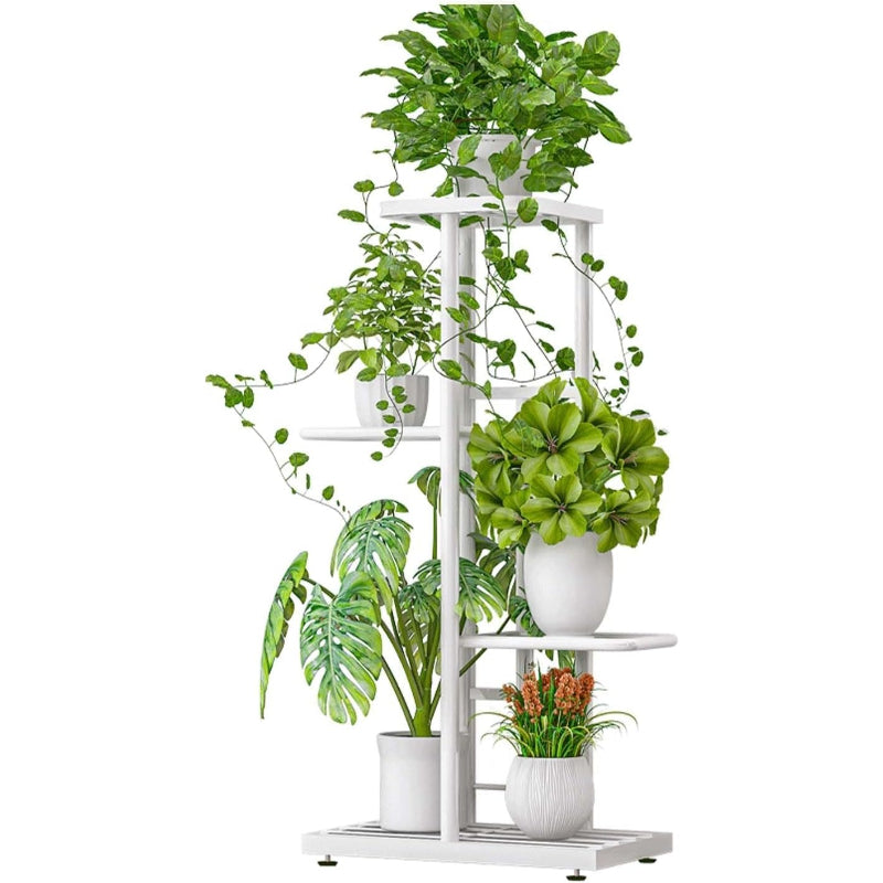 4-Tier Metal Plant Stand for 5 Pots