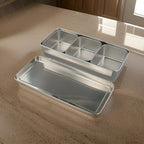 3-Compartment Stainless Steel Spice Box