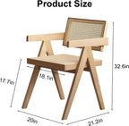 21" Natural Rattan Single Armchair