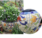 19×23cm Mosaic Hand-Painted Ceramic Planter