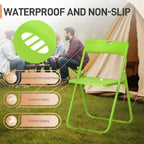 4-Pack Green Plastic Folding Chairs