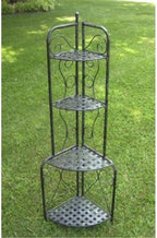 54" Tall Iron Corner Bakers Rack Plant Display Stand