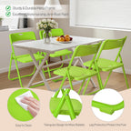 4-Pack Green Plastic Folding Chairs