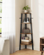 4-Tier Modern Ladder Corner Shelf