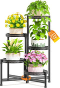 Tall Black Plant Stand with 10" Large Tray