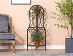 3-Tier Antique Bronze Metal Corner Bakers Rack