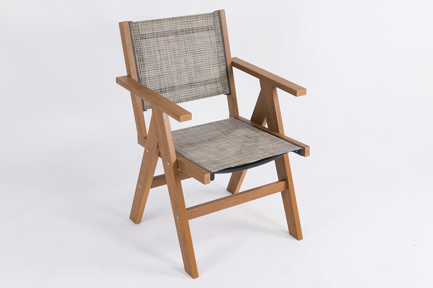Teak HIPS Single Outdoor Sofa Chair with Woven Seat