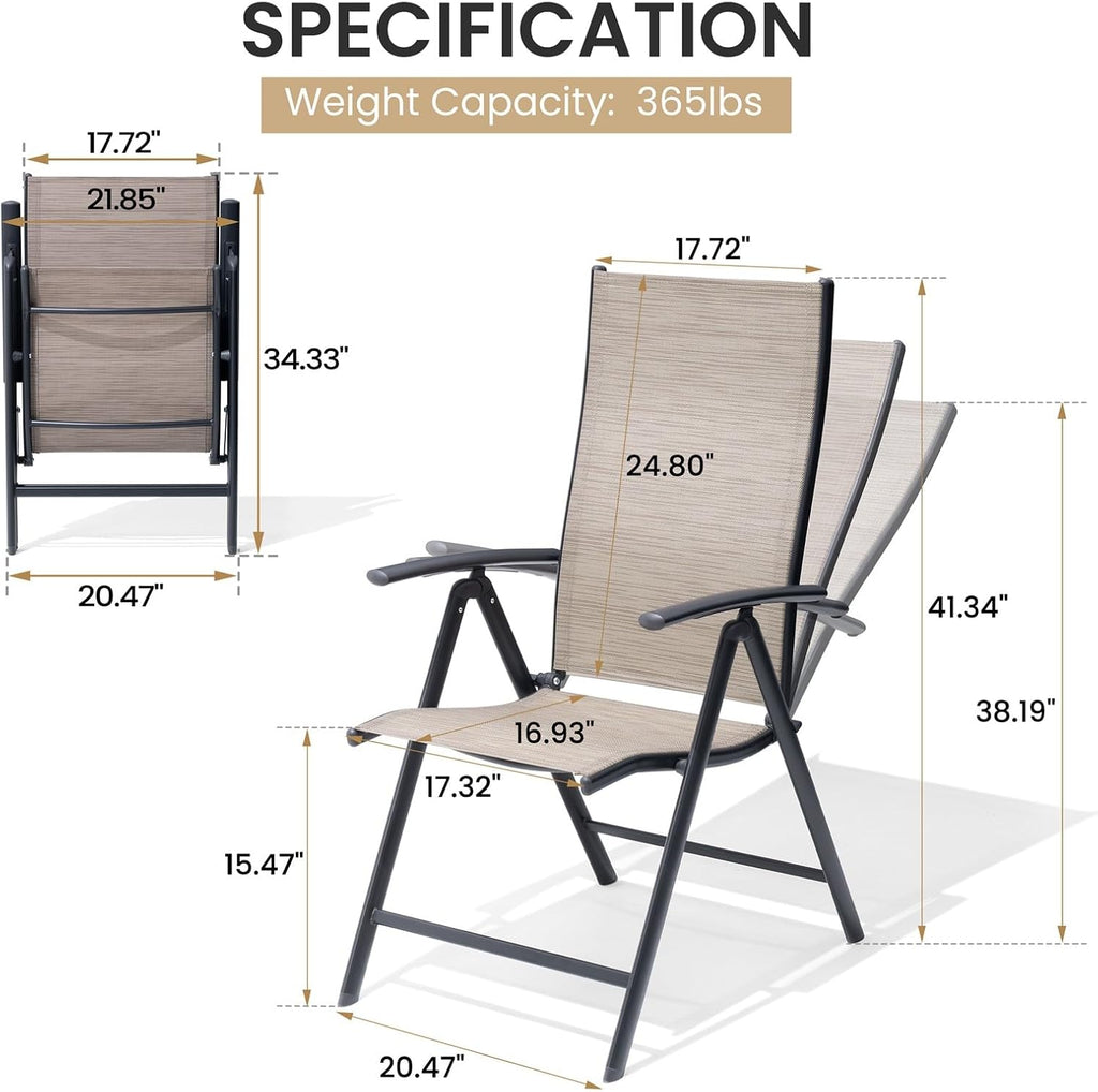 2-Pack Folding Patio Chairs