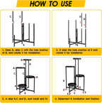 31" 4-Tier Foldable Black Metal Plant Stand
