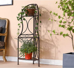 3-Tier Antique Bronze Metal Corner Bakers Rack