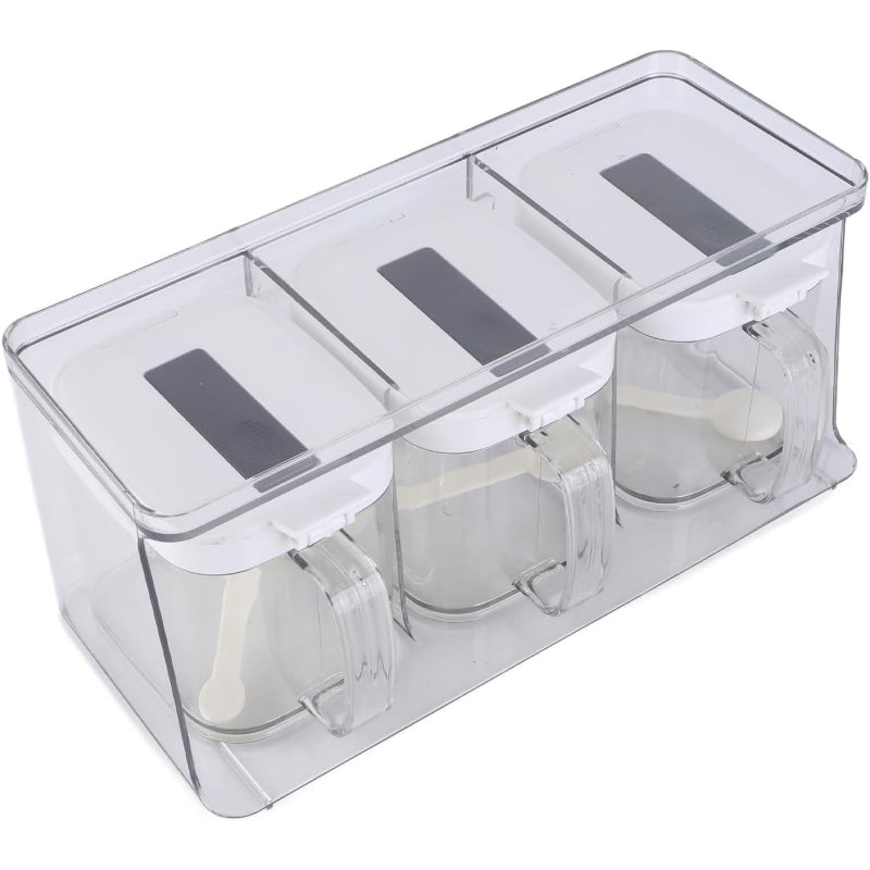 Wall Mounted Automatic Spice Organizer Box