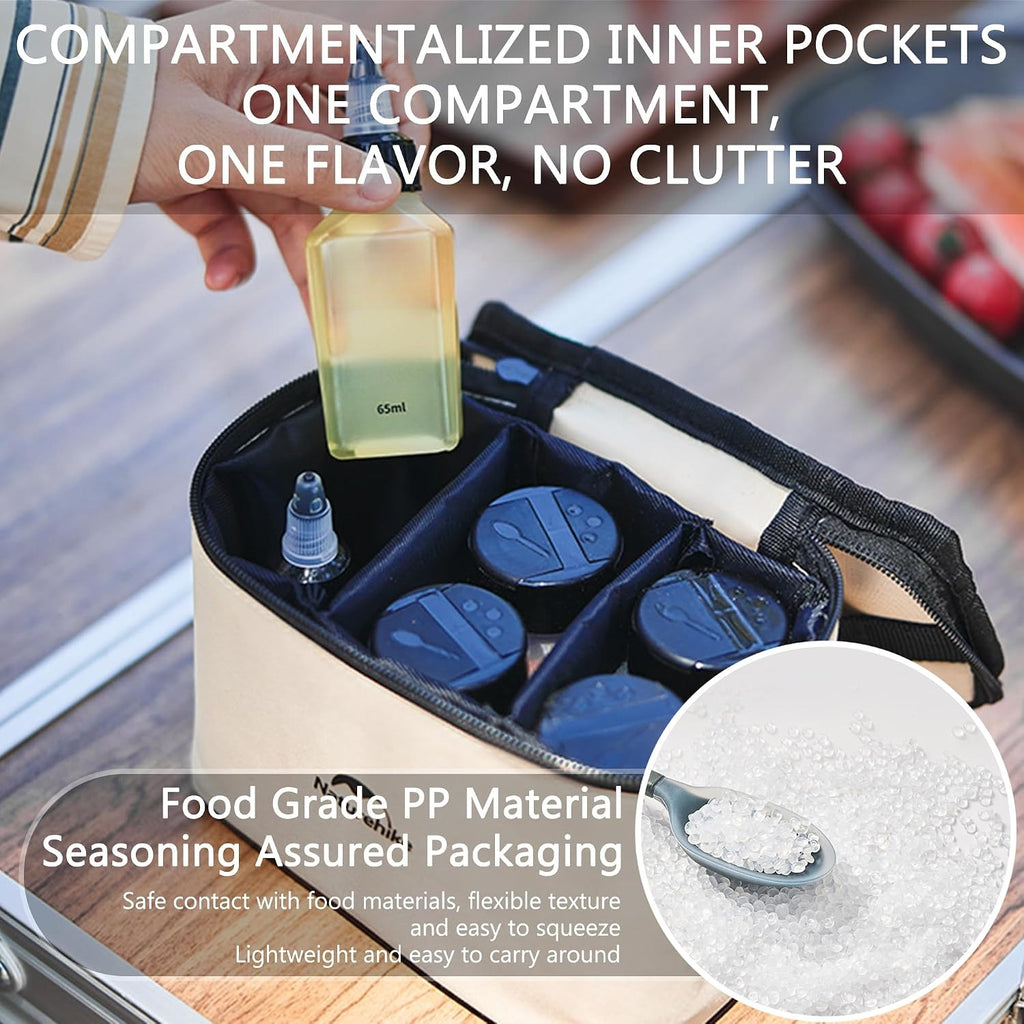 8-Pack Leakproof Camping Spice Containers