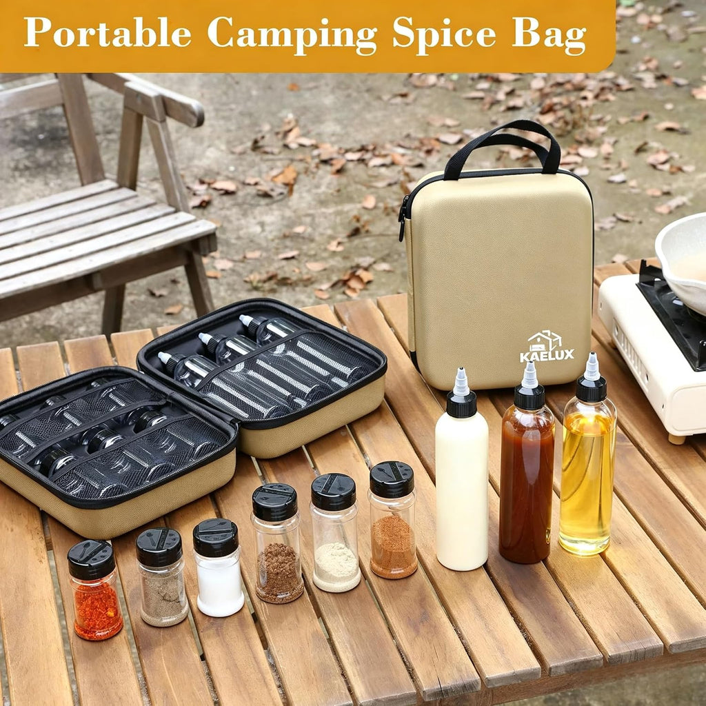 11-Piece Leakproof Camping Spice Kit with EVA Case