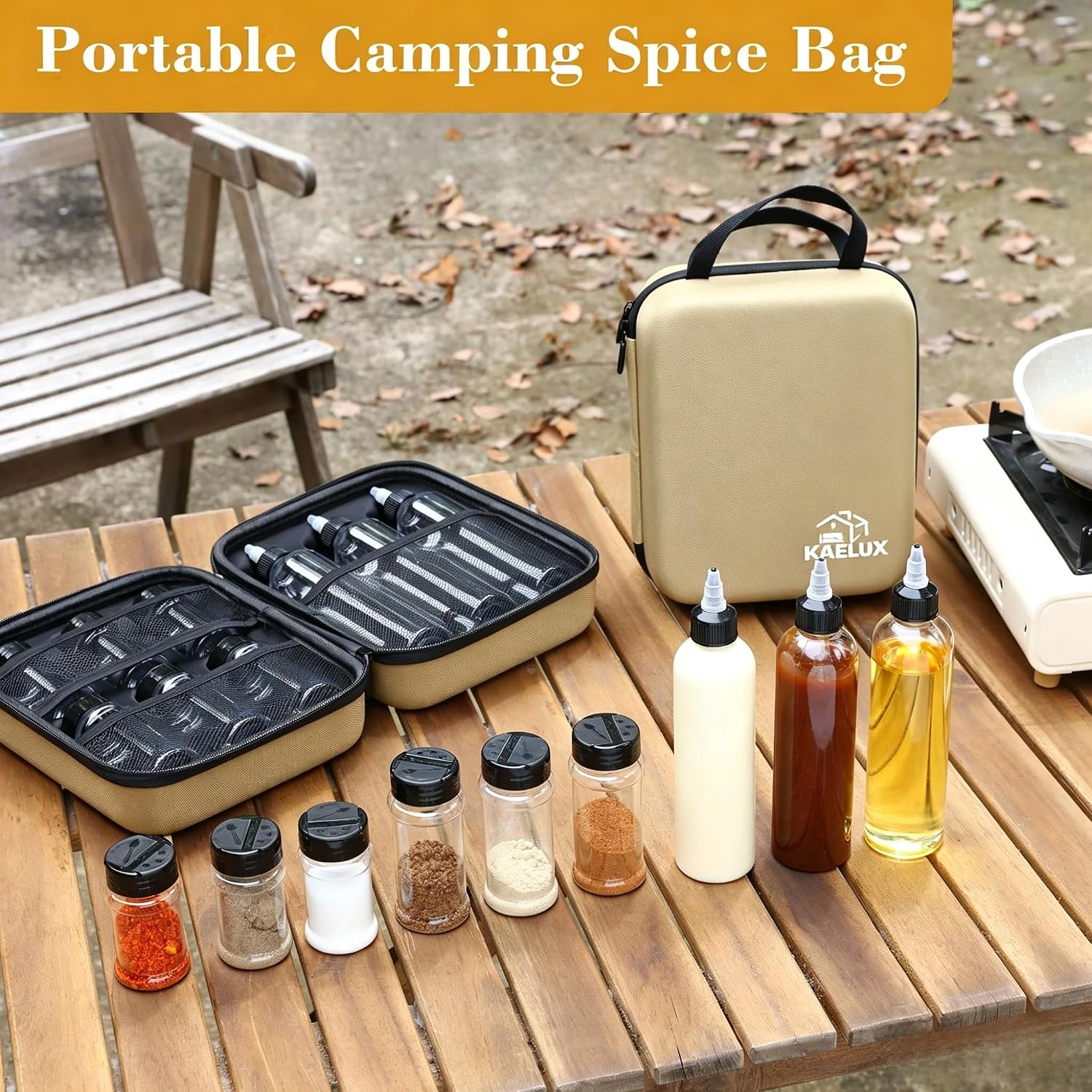 11-Piece Leakproof Camping Spice Kit with EVA Case