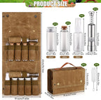 8-Jar Khaki Portable Camping Spice Bag