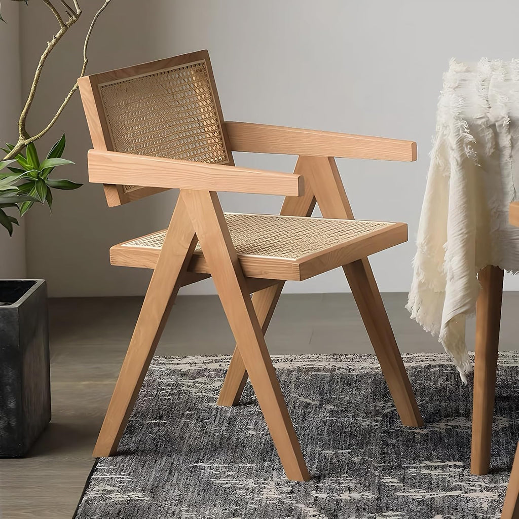 21" Natural Rattan Single Armchair