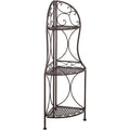 3-Tier Antique Bronze Metal Corner Bakers Rack