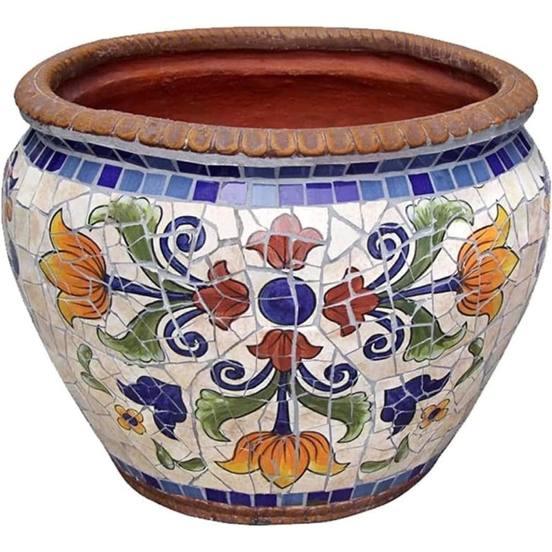 19×23cm Mosaic Hand-Painted Ceramic Planter